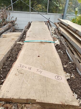 1 stk. Egetræsplanke str. 300 x 48 x 4