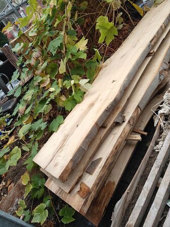 6 stk. Bøgetræsplanker str. 300 x 45 x 4,5