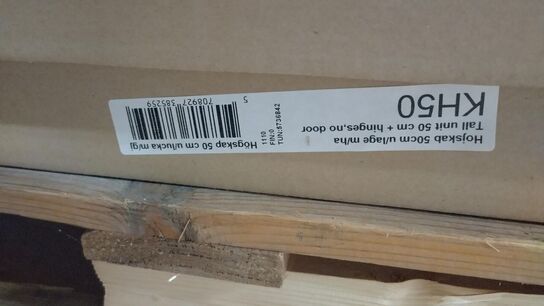 3 stk. skabe uden låge