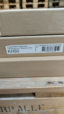 3 stk. skabe uden låge