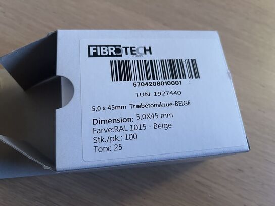 Skruer til Troldtekt, 5,0x45mm BEIGE 200stk