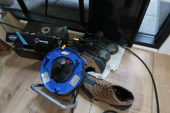 Kabeltromle, div. Sikkerhedssko m.m.