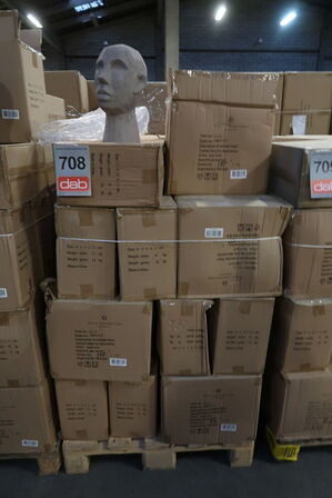 84 stk. Figur Hoved Talvik Cement Gråbrun H30