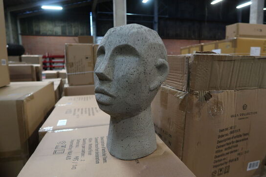 84 stk. Figur Hoved Talvik Cement Lys olivengrøn H30