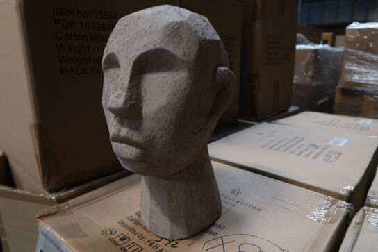 84 stk. Figur Hoved Talvik Cement Gråbrun H30