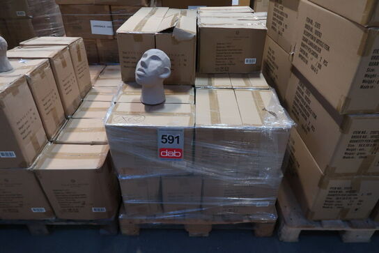 62 stk. Figur Hoved Talvik Cement Gråbrun H23