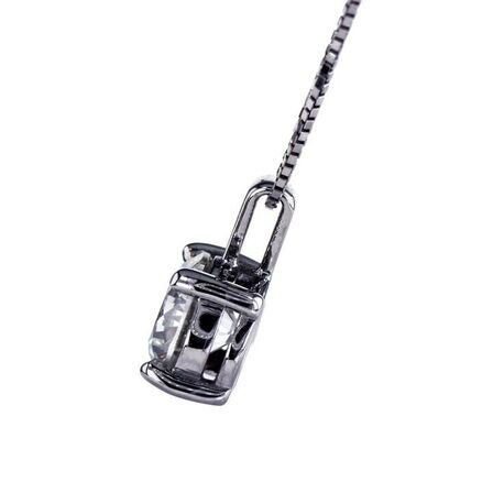 Diamanthalskæde med 0,96 ct. naturlig diamant og 14K hvidguld