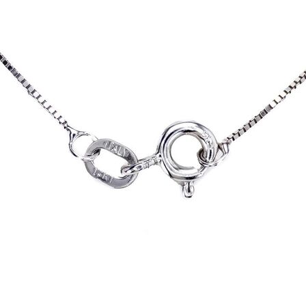 Diamanthalskæde med 0,96 ct. naturlig diamant og 14K hvidguld