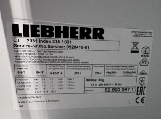 Kølefryseskab LIEBHERR