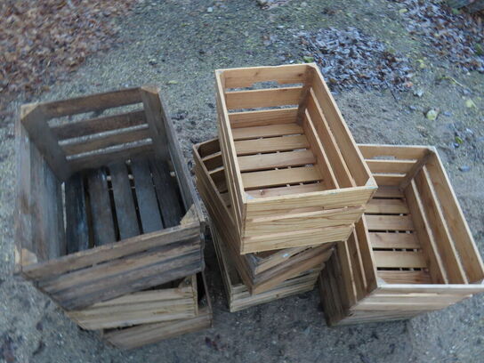 8 stk. frugtkasser til dekoration