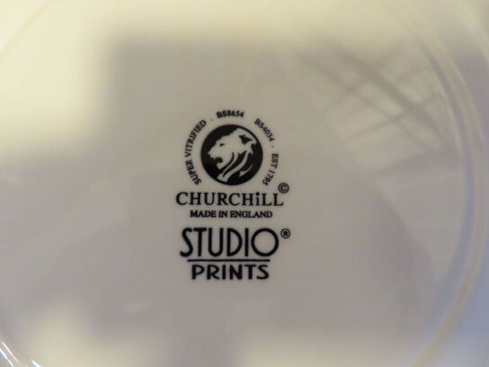 12 stk. middags tallerkener, CHURCHILL Fusion Gray, 26 cm.