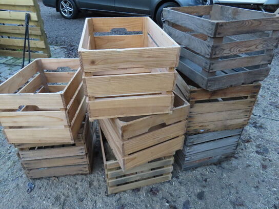 8 stk. frugtkasser til dekoration