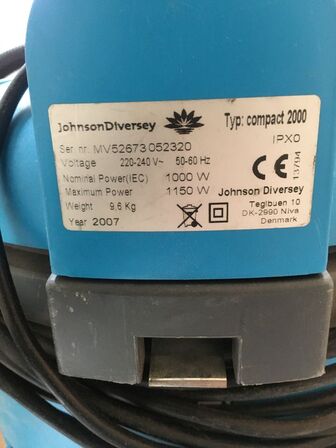 Støvsuger JOHNSONDIVERSEY Compact 2000