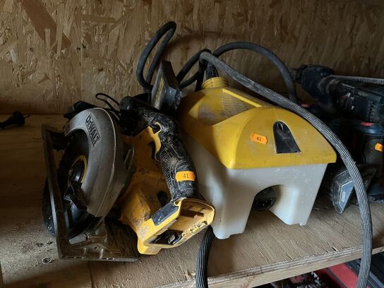 Tapetafdamper WAGNER W14 + Rundsav DEWALT DCS391  kun med lader