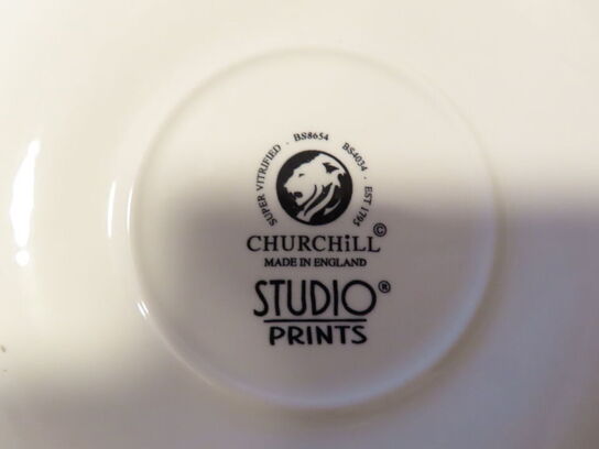 12 stk. dybe tallerkener, CHURCHILL Fusion Gray, 24,8 cm.