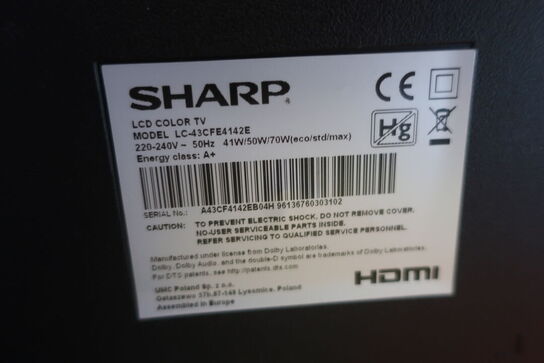43 " fjernsyn SHARP LC-43CFE4142E