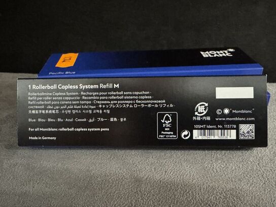 4 stk. Fyldepenne/Rollerball Refill MONTBLANC PACIFIC BLUE