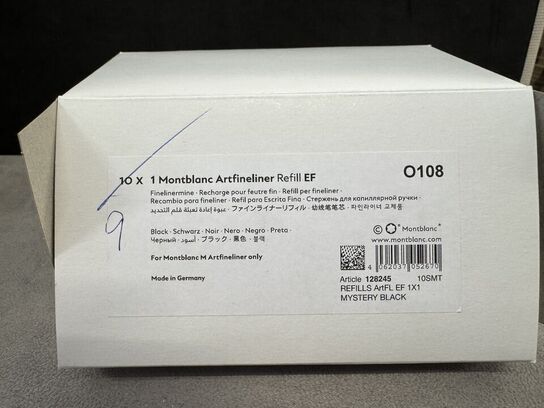 9 stk. Fyldepenne/Artfineliner Refill MONTBLANC MYSTERY BLACK
