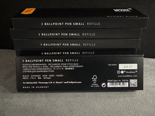 24 stk. Fyldepenne/Ballpoint Small Refill MONTBLANC MYSTERY BLACK