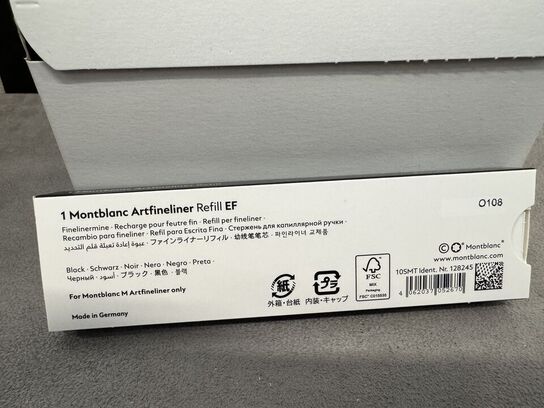 9 stk. Fyldepenne/Artfineliner Refill MONTBLANC MYSTERY BLACK