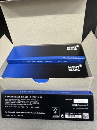 30 stk. Fyldepenne/Rollerball Small Refill MONTBLANC PACIFIC BLUE