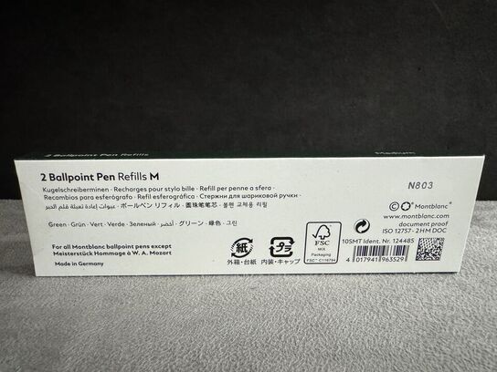 2 stk. Fyldepenne/Ballpoint Refill MONTBLANC IRISH GREEN