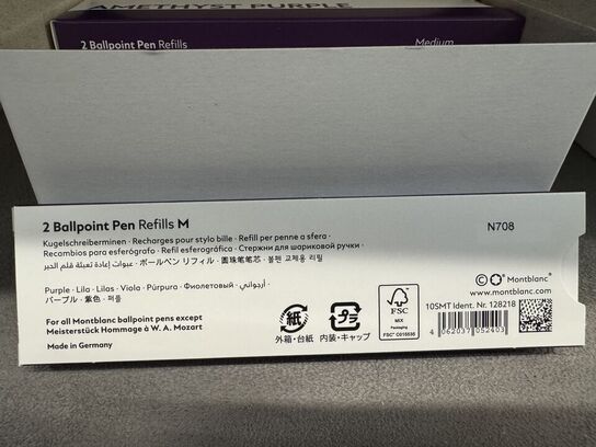 20 stk. Fyldepenne/Ballpoint Refill MONTBLANC AMETHYST PURPLE