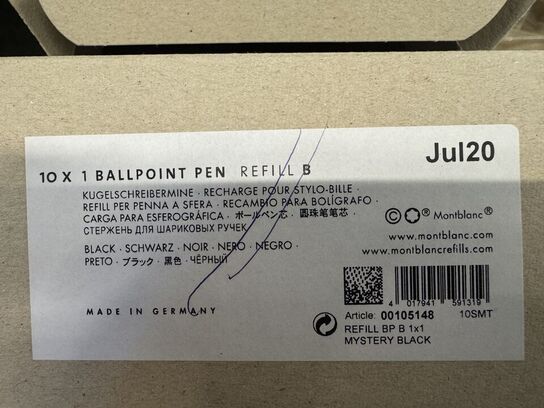 10 stk. Fyldepenne/Ballpoint Refill MONTBLANC MYSTERY BLACK