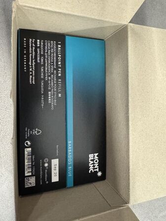 4 stk. Fyldepenne/Ballpoint Refill MONTBLANC BARBADOS BLUE