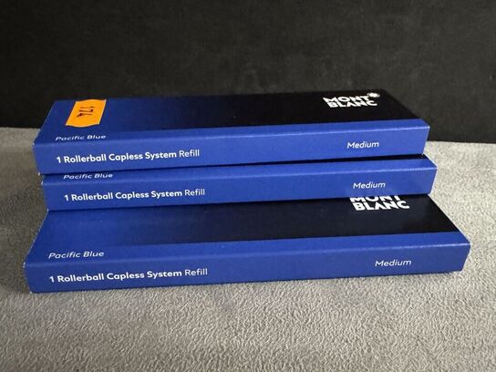 4 stk. Fyldepenne/Rollerball Refill MONTBLANC PACIFIC BLUE