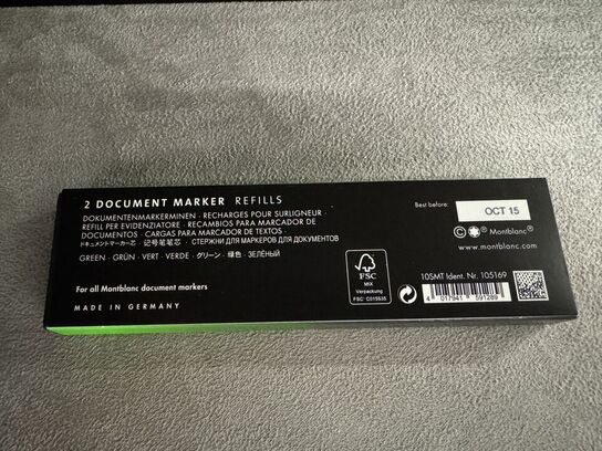 2 stk. Document marker Refill MONTBLANC LUMINOUS GREEN