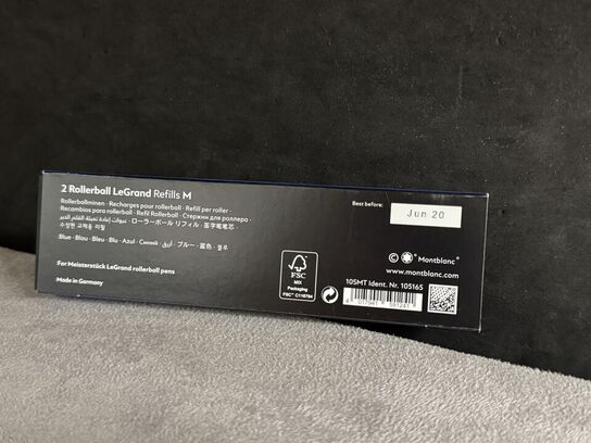 2 stk. Fyldepenne/Rollerball LeGrand Refill MONTBLANC PACIFIC BLUE