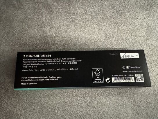 2 stk. Fyldepenne/Rollerball Refill MONTBLANC FORTUNE GREEN