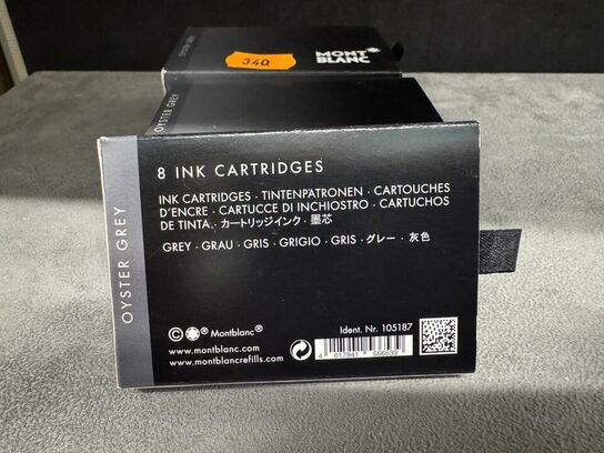 72 stk. Blækpatroner MONTBLANC OYSTER GREY