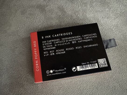 24 stk. Blækpatroner MONTBLANC CORN POPPY RED