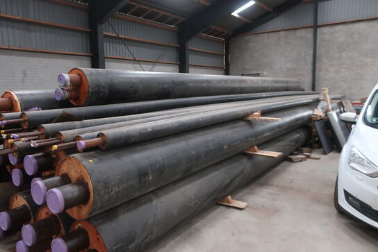 Parti af fjernvarmerør og -fittings