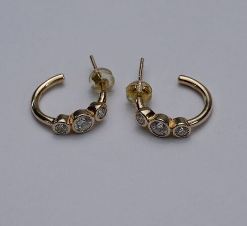 Hops øreringe i 14 kt med lab- grown diamanter