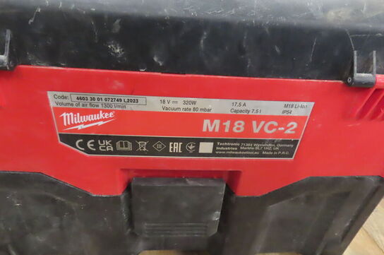 2 stk. Akku-støvsugere MILWAUKEE