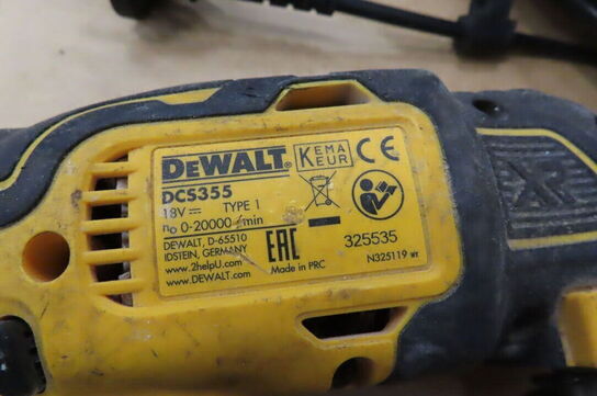 3 stk. Akku værktøj samt arbejdslampe DEWALT