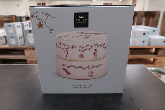 2 pk. KÄHLER Hammershøi Christmas 2023 kagedåse Ø20+Ø22 cm