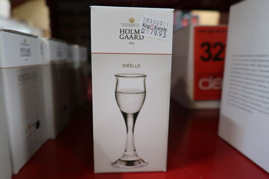 3 stk. Holmegaard Idéelle snapseglas m. stilk 3 cl
