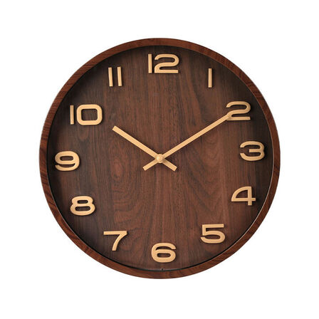 Vægur brun Ø30,5 cm