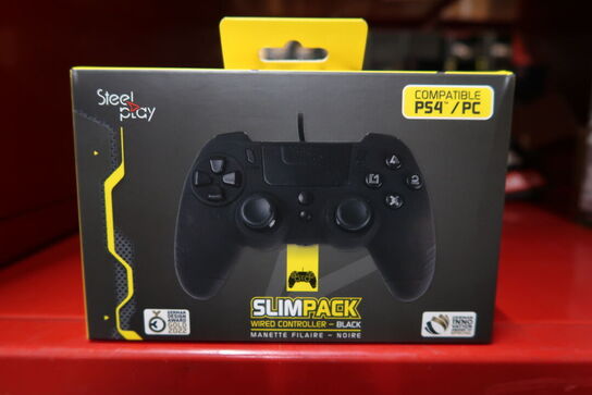 2 stk. SteelPlay PS3/PS4/USB-A controller - Sort