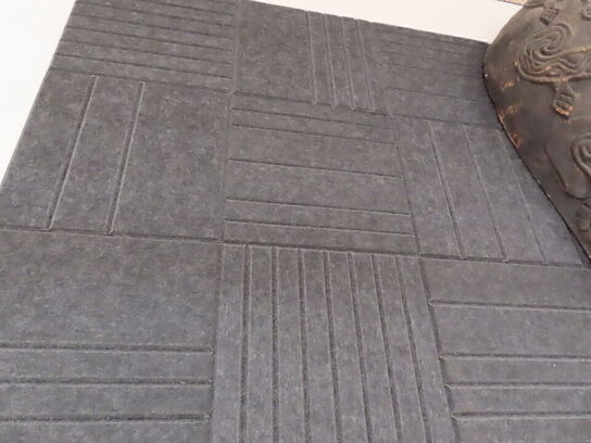 Akustik fliser i filt til vægmontering 80 stk.