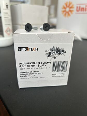 Skruer til akustikpanel 10 pakker