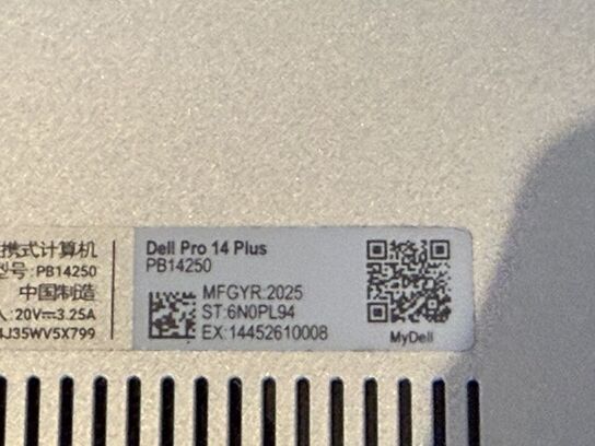 Bærbar computer DELL Pro 14 Plus PB14250