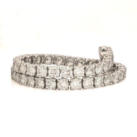 10,25 ct. naturligt diamant tennisarmbånd