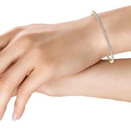 Tennisarmbånd af 14 kt guld