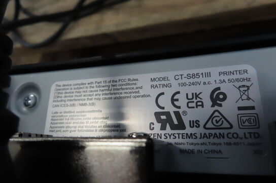 2 stk. Bonprintere CITIZIN  CT-S851III