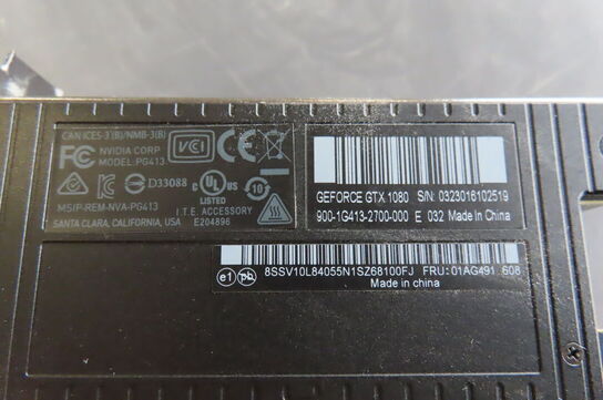 Grafikkort GEFORCE GTX 1080